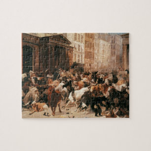 Tjurar och päron på Lagrar-marknaden (W.H. Beard) Pussel