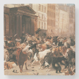 Tjurar och päron på Lagrar-marknaden (W.H. Beard) Stenunderlägg