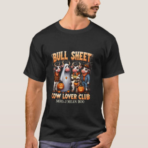 Tjurblad Ko Älskar Klub Spooky Halloween Cowboy T Shirt