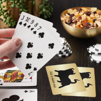 Tjurdesign Anpassad bakgrundsfärg Casinokort