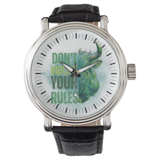 Tjurdesign | Påminnelse | Motivation Armbandsur (Framsida)