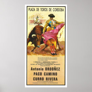 Tjurfäktning, Plaza del Toros, Cordoba, Spanien Poster