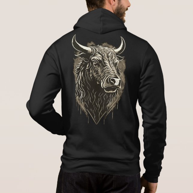 Tjurporträtt T Shirt (Baksida)