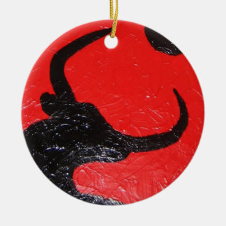 Tjurprydnad Julgransprydnad Keramik