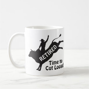 Tjurridning Rodeo Cowboy Pension Humor Kaffemugg