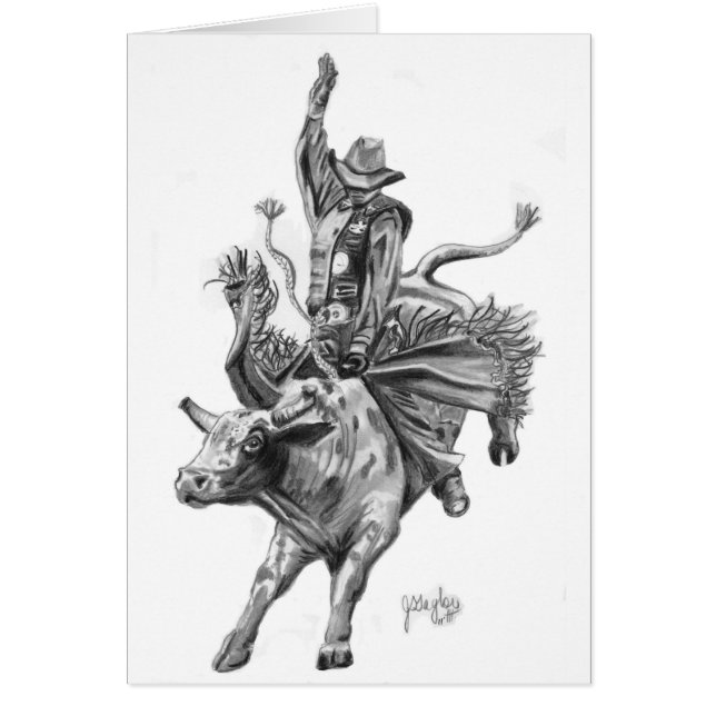Tjurryttare Hälsningskort (Framsidan)