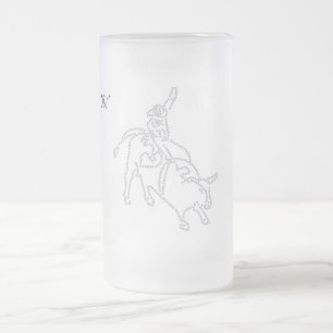 Tjurryttare, ismugg frostat ölglas