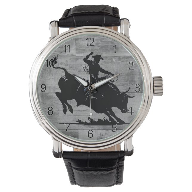 Tjurryttare Rodeo Rustik Armbandsur (Framsida)