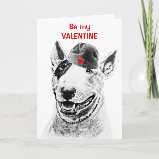 TJURTERRIER - beställnings- valentines daykort Helgkort (Framsida)