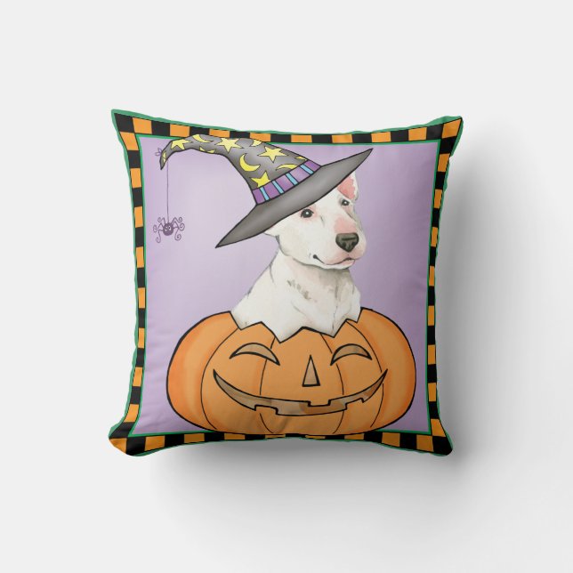 TjurTerrier Halloween Kudde (Framsida)
