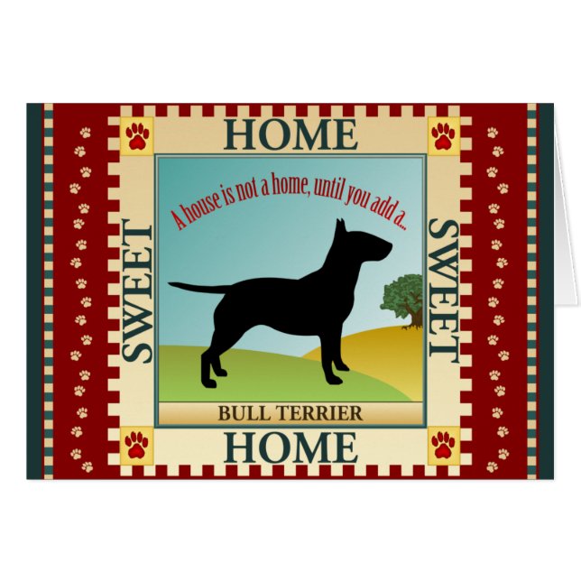 TjurTerrier Hälsningskort (Framsidan Horizontal)