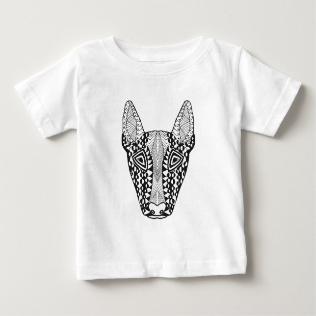 Tjurterrieren skissar t-shirt (Framsida)