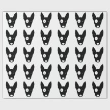 TJURTERRIERMÖNSTER som slår in papper