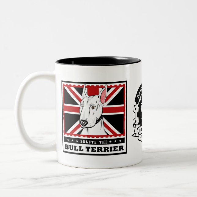 TjurTerriermugg Två-Tonad Mugg (Vänster)