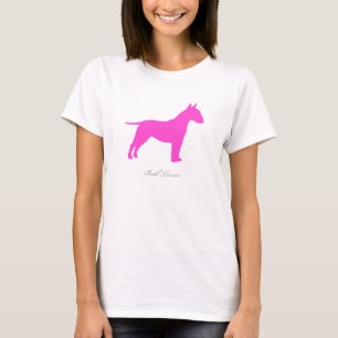 TjurTerrierT-tröja (den rosa silhouetten) Tee