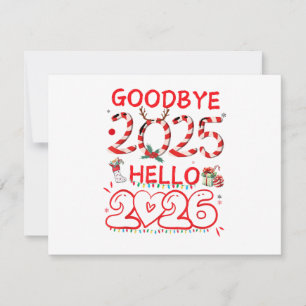 Tjusig 2025 Hej 2026 God Jul Gott Nytt  Julkort