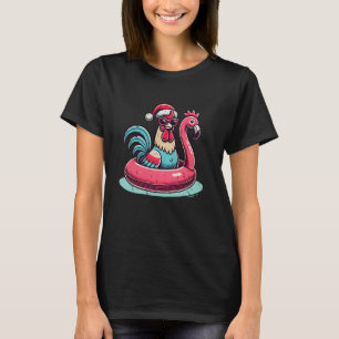 Tjusig jul i juli i Tupp Santa Flamingo Flo T Shirt