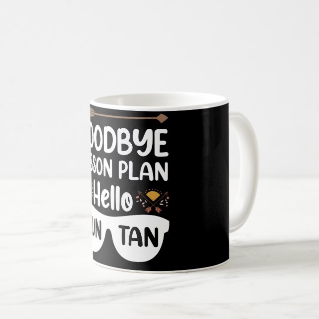 Tjusiga lektionsplaner adjö solbränna Lärare somma Kaffemugg (Framsida höger)