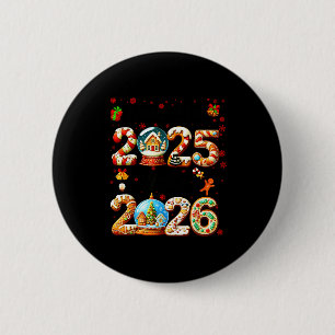 Tjusigt 2025 Hej 2026 Jul Och Gott Nytt År Knapp