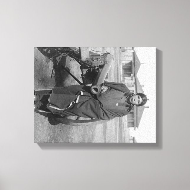 "Tjusta hästar" som lew Lieut. Casey Photograph Canvastryck (Framsida)