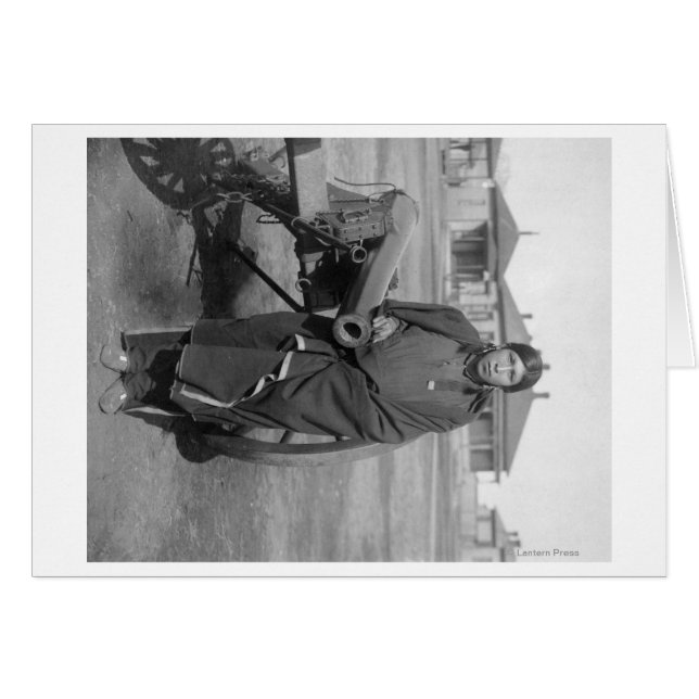 "Tjusta hästar" som lew Lieut. Casey Photograph Hälsningskort (Framsidan Horizontal)