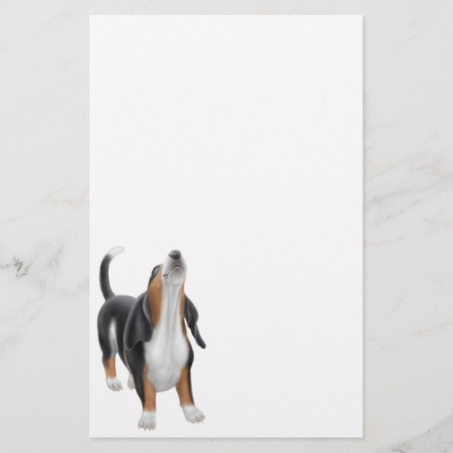 Tjuta Bassethundbrevpapper Brevpapper (Framsida)
