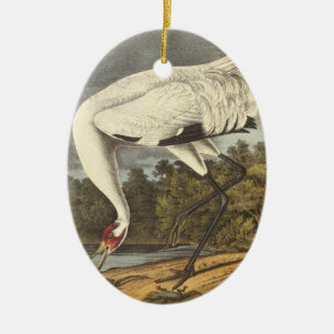 Tjuta kranen, John Audubon Julgransprydnad Keramik
