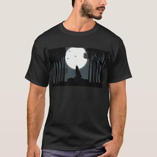 tjuta på månen tee shirt (Framsida)