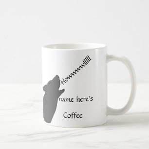 Tjuta vargansikte tillfoga namn kaffemugg