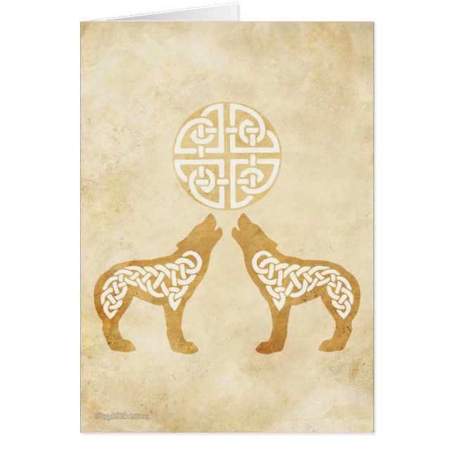 Tjuta varger hälsningskort (Framsidan)