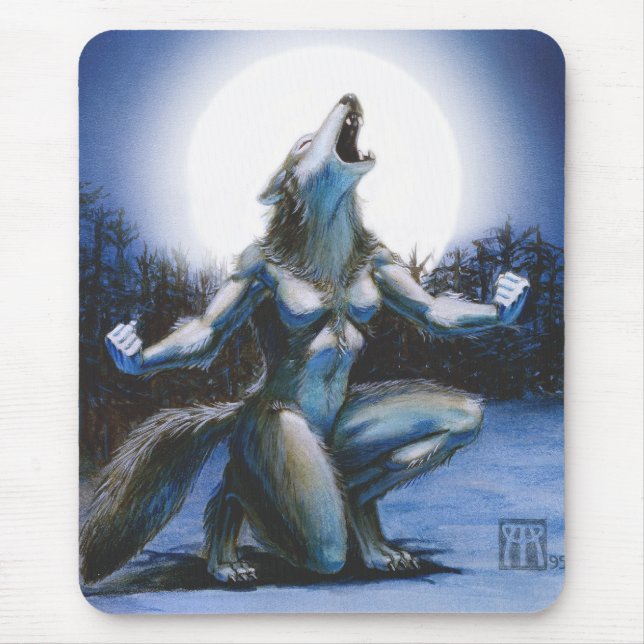 Tjuta Werewolfkvinnan Mousepad Musmatta (Framsidan)