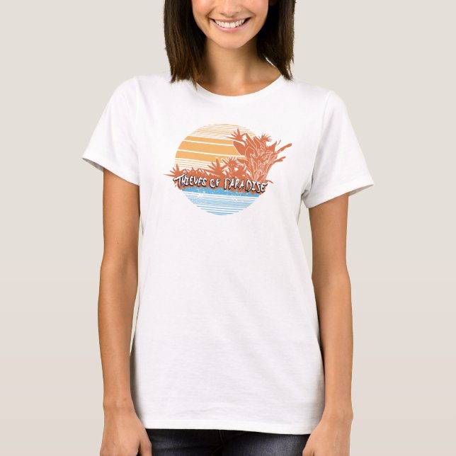 Tjuvar från Paradise Sunset Spaghetti Strap Tank Tee (Framsida)