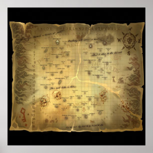 Tjuvarnas hav Karta Poster