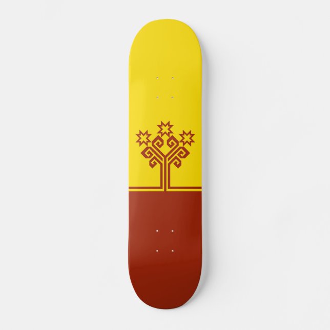 Tjuvasjien flagga mini skateboard bräda 18,5 cm (Framsida)