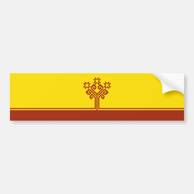 Tjuvasjiens flagga bildekal (Framsidan)