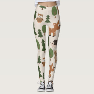 Tjuvbevuxen skogsmark, mönster leggings