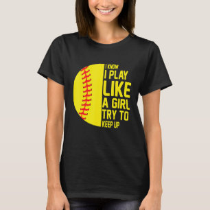 Tjuvbollsspelare för softball Cute Softball 1 T Shirt