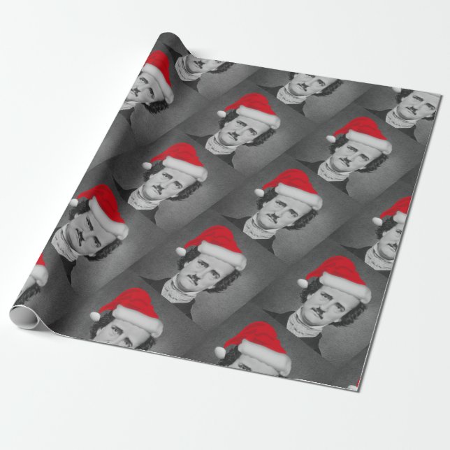 Tjuvlig Edgar Allan Poe Santa Presentpapper (Utrullad)