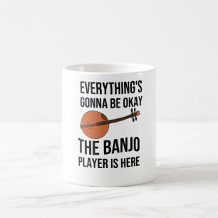 Tjuvliga Banjo Player-presenter Blågräs Älskar Kaffemugg