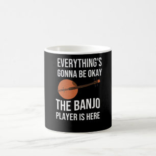 Tjuvliga Banjo Player-presenter Blågräs Älskar Kaffemugg