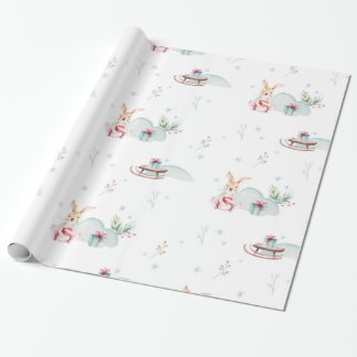 Tjuvvildsdjur på vintern presentpapper