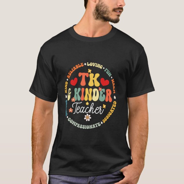 TK & Kinder Teacher Crew Transitional Kindergarten T Shirt (Framsida)
