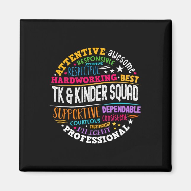 TK och Kinder Squad Transitional Kindergarten Teac Magnet (Framsidan)