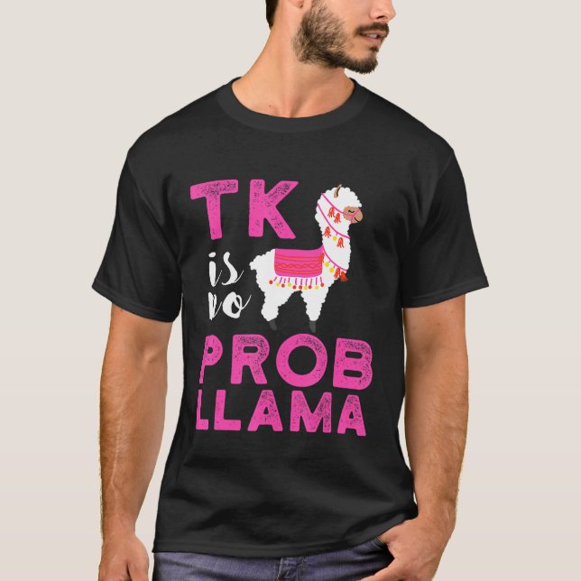 TK Övergångstyp Kindergarten Llama No Prob Llama T Shirt (Framsida)