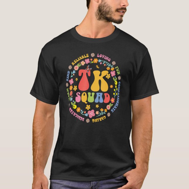 TK Squad Transitional Kindergarten Back to school T Shirt (Framsida)