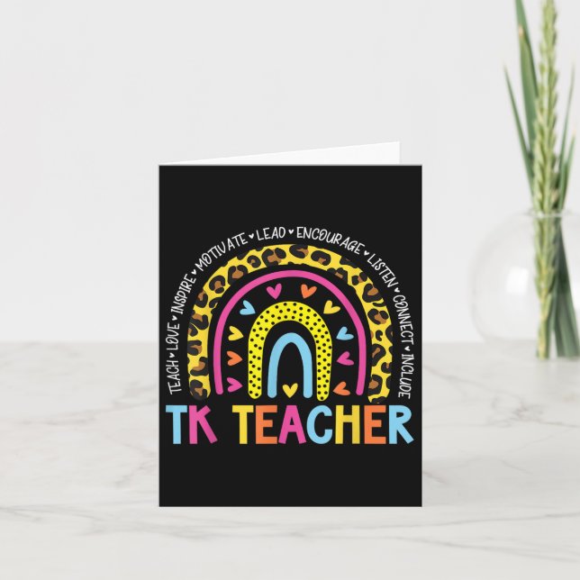 Tk Teacher Back to school Lacher Kid Kort (Framsida)