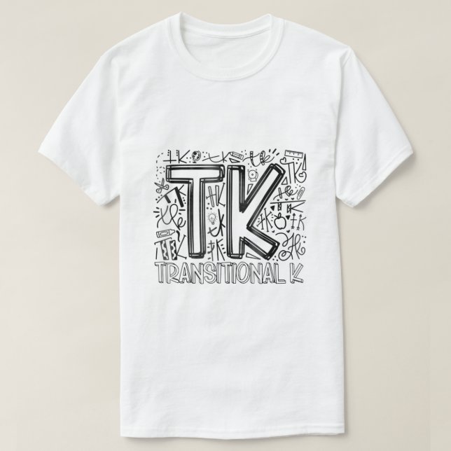 TK TransitionalKindergarten Typography back to Sch T Shirt (Design framsida)