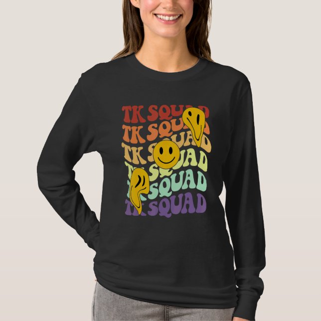 Tk-truppens retro leende ansikte Back to school T Shirt (Framsida)