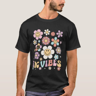 Tk Vibes Retro Teacher Daisy Team Tk Kid School Ba T Shirt