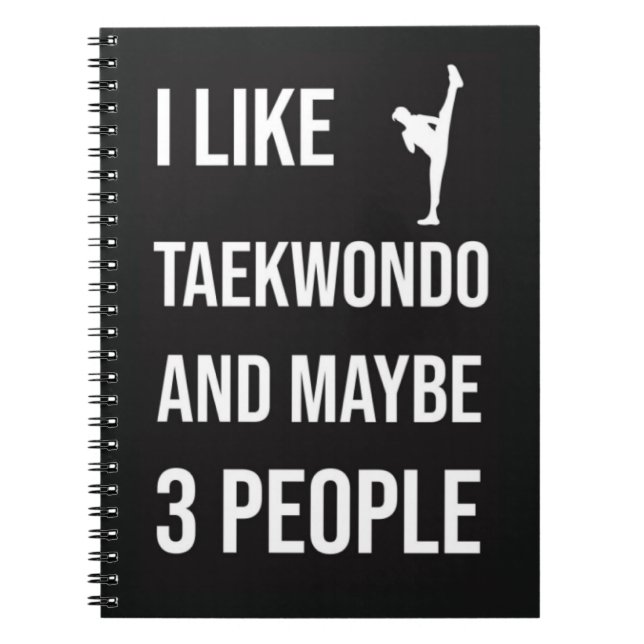 TKD Gifts Taekwondo Martial Arts Sport Fighter  Anteckningsbok (Framsidan)